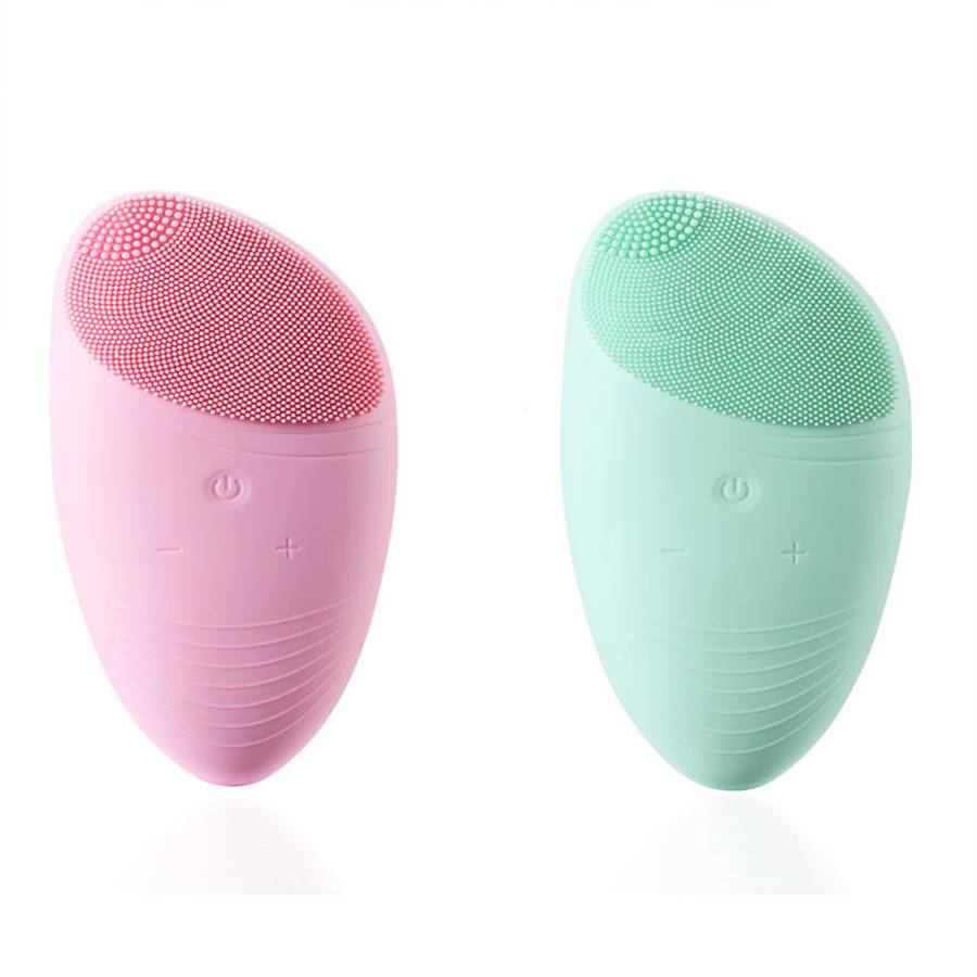 Private Label Customize Ultrasonic Vibration Silicone Waterproof Electric Face Cleansing Brush